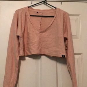 Pink lounge crop top